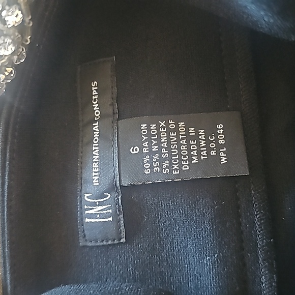 Inc  Neckless Line Silver Evening Short Dress - Picture 7 of 8